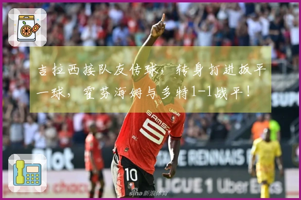 吉拉西接队友传球，转身打进扳平一球，霍芬海姆与多特1-1战平！